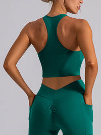 Rylee Square Neck Racerback Cropped Tank