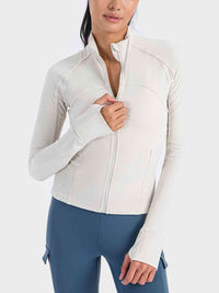 Malika Ribbed Zip-Up Jacket