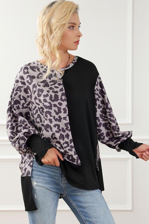 Yazmin Leopard Print Sweatshirt