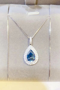 Sabine 2 Carat Moissanite Teardrop Pendant Necklace