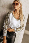 Nikita Sequin V-Neck Sweatshirt