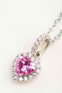 Monica Moissanite Heart Pendant Necklace