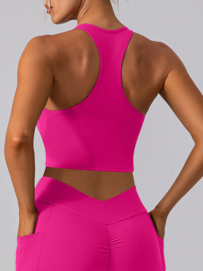 Rylee Square Neck Racerback Cropped Tank