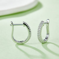 Elaina Moissanite 925 Sterling Silver Huggie Earrings