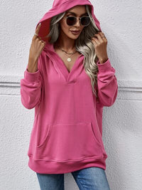 Reggie V-Neck Long Sleeved Hoodie