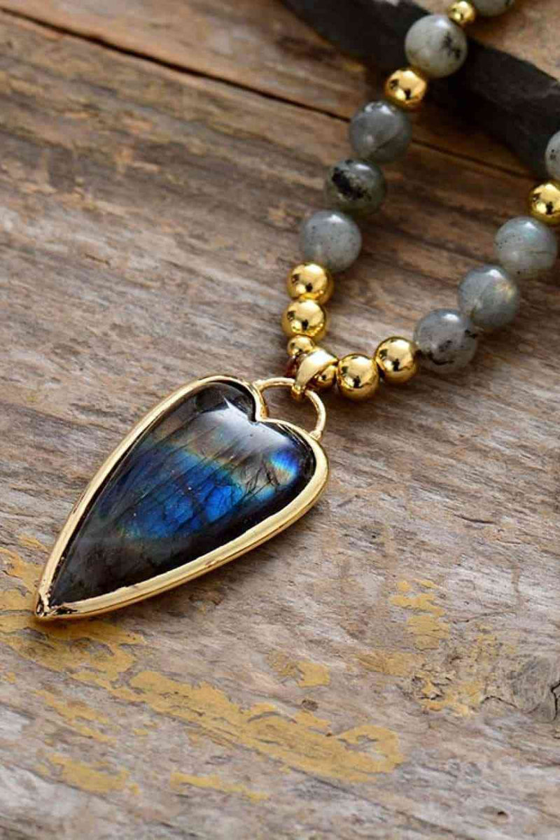 Serenity Natural Stone Pendant Necklace