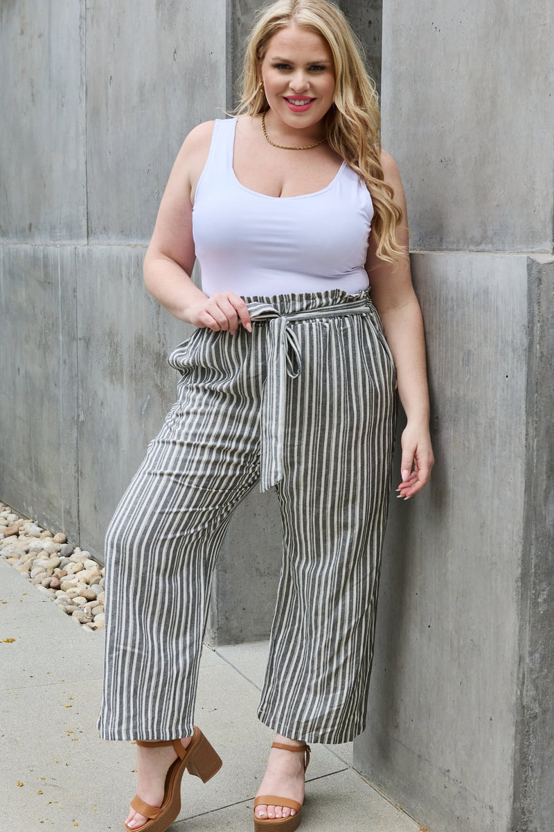 Find Your Path Paperbag Waist Culotte Pants