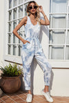 Elodie Tie-Dye Sleeveless Jumpsuit with Pockets