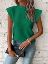 Emery Mock Neck Cap Sleeve T-Shirt