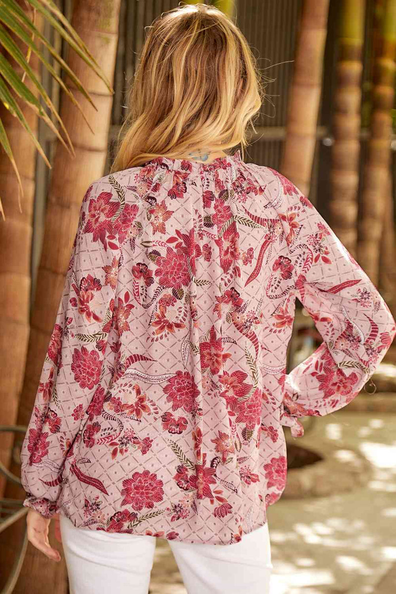 Harper Floral Print Long Sleeved Blouse