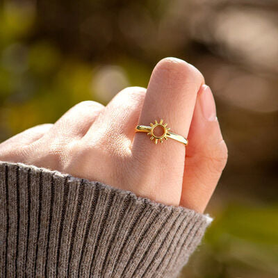 Remi Sun Shape 18K Gold-Plated Ring