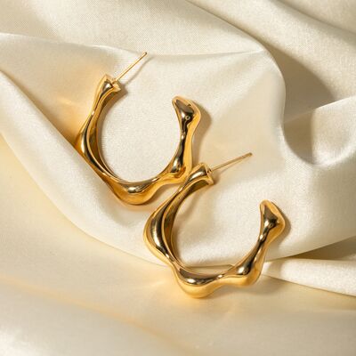 Aliyah Stainless Steel C-Hoop Earrings