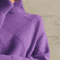 Noemi Geometric Turtleneck Sweater