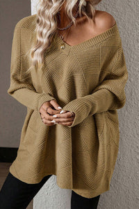 Peyton V-Neck Batwing Sleeve Pullover Sweater