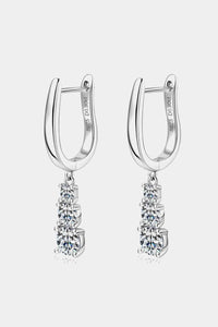 1.8 Carat Moissanite Sterling Silver Drop Earrings