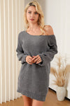 Ava Boat Neck Long Sleeve Sweater Dress