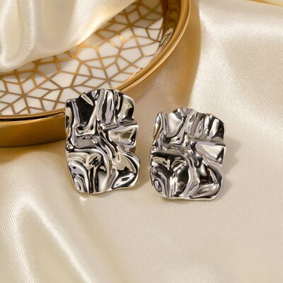 Abigail Geometric Stainless Steel Gold-Plated Earrings