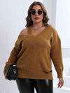 Stasia Plus Size Cutout V-Neck Sweater