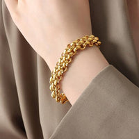 Viola Gold-Plated Toggle Clasp Bracelet