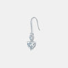 Lia 5.44 Carat 925 Sterling Silver Moissanite Heart Drop Earrings