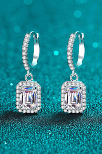 Olivia Moissanite Sterling Silver Drop Earrings