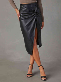 Viviana Twist Detail High Waisted Skirt