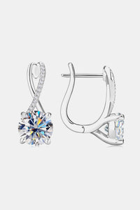 Leila 4 Carat Moissanite 925 Sterling Silver Earrings