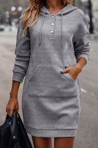 Billy Textured Hooded Dress