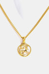 Zodiac Stainless Steel Pendant Necklace