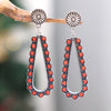 Kali Alloy Beaded Teardrop Earrings