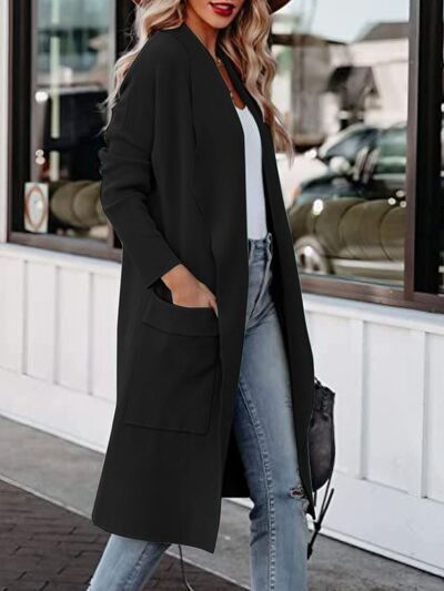 Anna Open Front Dropped Shoulder Outerwear