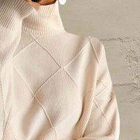 Noemi Geometric Turtleneck Sweater