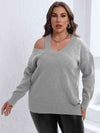 Stasia Plus Size Cutout V-Neck Sweater